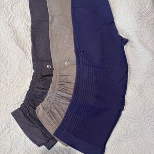lululemon athletica Kids Performance Legging Trio - Navy, Gray, Charcoal